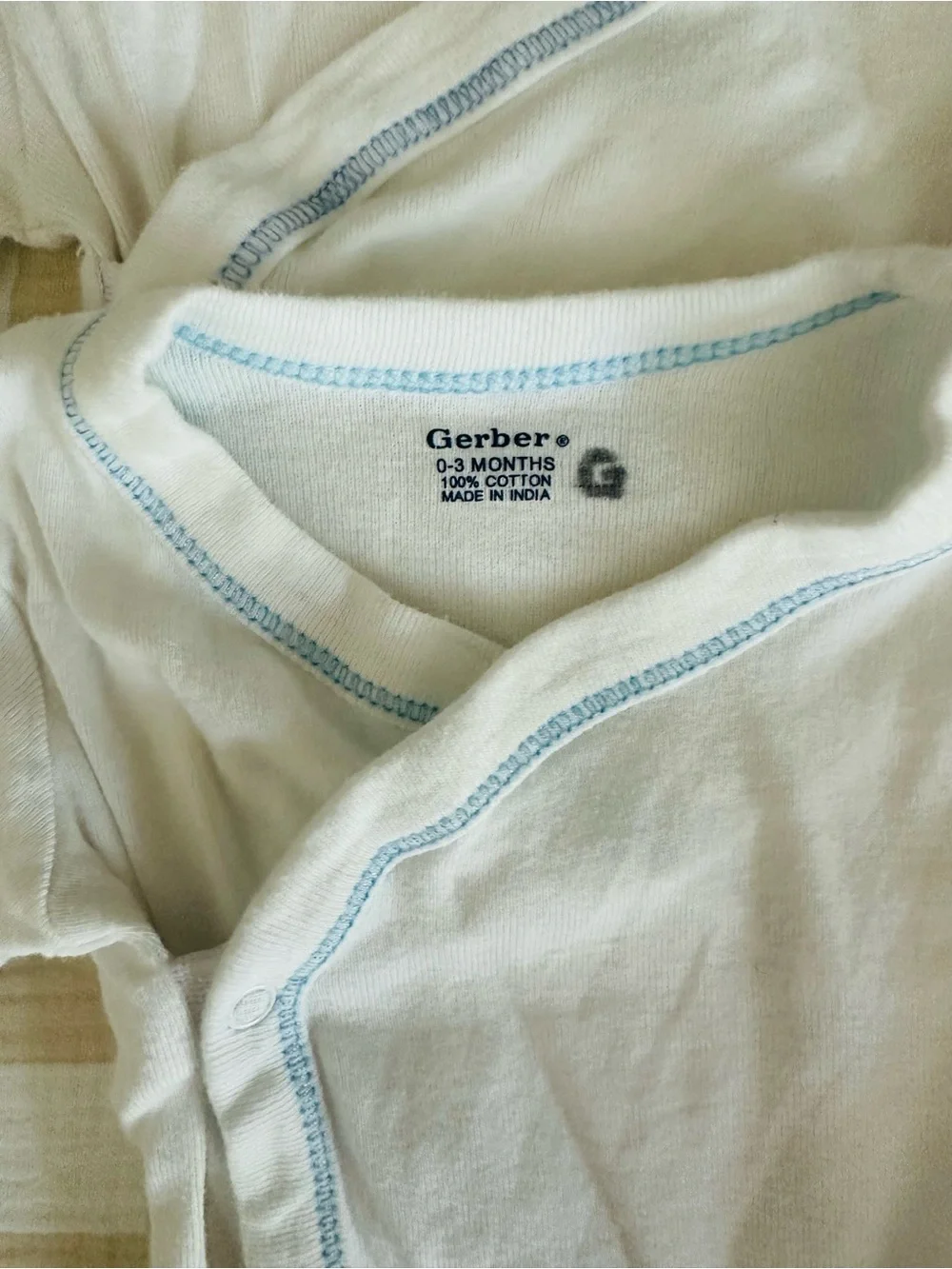 Baby Assorted White Cotton Onesies Multiple Sizes Bundle NB, 0-3, 3-6